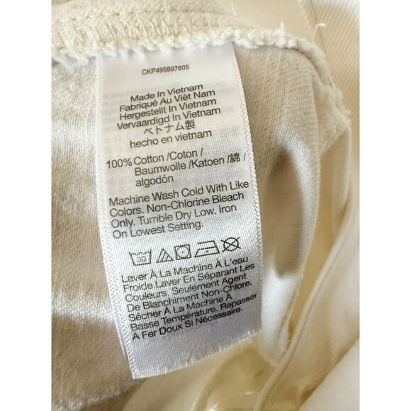 Madewell | NWT Fluted Midi Skirt in Tile White | Sz 26 - Picture 9 of 10